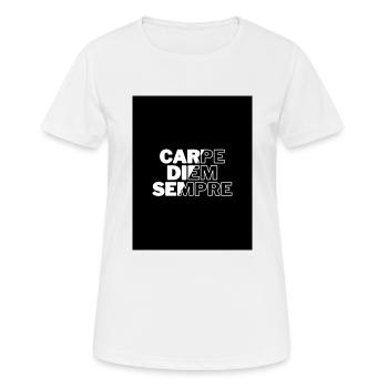 Carpe diem - T-shirt respirant Femme - blanc - Devant - AI Model Female 172 dark (172cm)