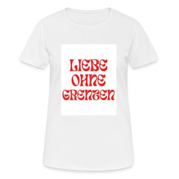 Liebe ohne Grenzen - Frauen T-Shirt atmungsaktiv - Weiß - Vorne - AI Model Female 172 dark (172cm)
