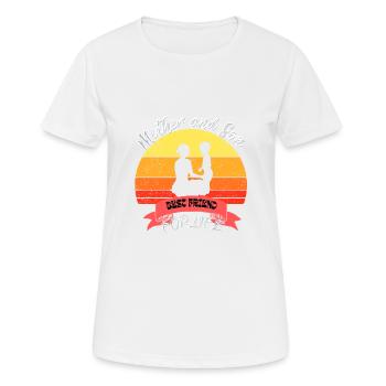 Mother and Son Best Friend for Life - Women's Breathable T-Shirt - white - Front - AI Model Female 172 dark (172cm)