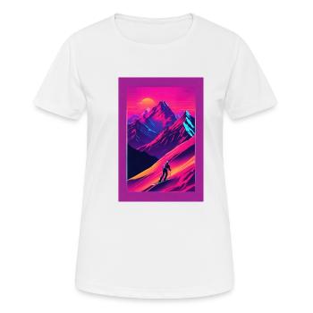 Berge - Frauen T-Shirt atmungsaktiv - Weiß - Vorne - AI Model Female 172 dark (172cm)