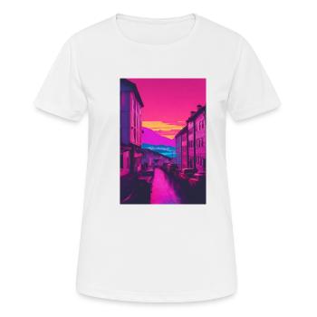 Bunte Stadt - Frauen T-Shirt atmungsaktiv - Weiß - Vorne - AI Model Female 172 dark (172cm)