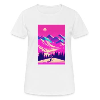 Ski - T-shirt respirant Femme - blanc - Devant - AI Model Female 172 dark (172cm)