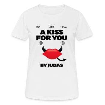 A kiss for you, signed Judas - Women's Breathable T-Shirt - white - Front - AI Model Female 172 dark (172cm)