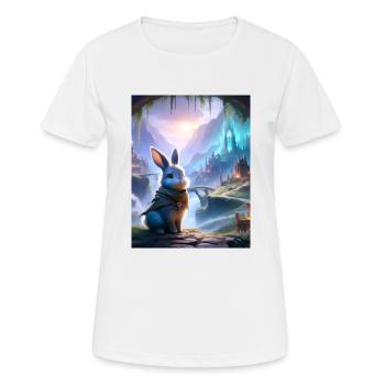 Lié à l’aube - T-shirt respirant Femme - blanc - Devant - AI Model Female 172 dark (172cm)