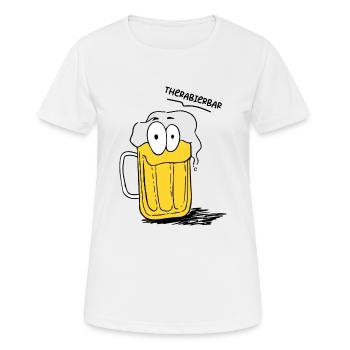 Lustiges Bier Bild Therabierbar - Frauen T-Shirt atmungsaktiv - Weiß - Vorne - AI Model Female 172 dark (172cm)