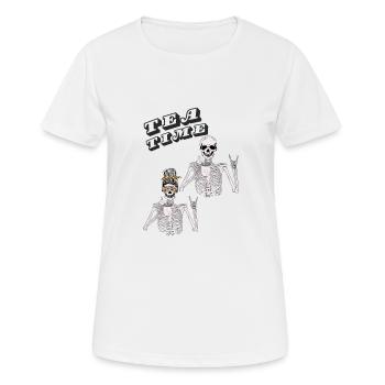 TEA TIME - Women's Breathable T-Shirt - white - Front - AI Model Female 172 dark (172cm)