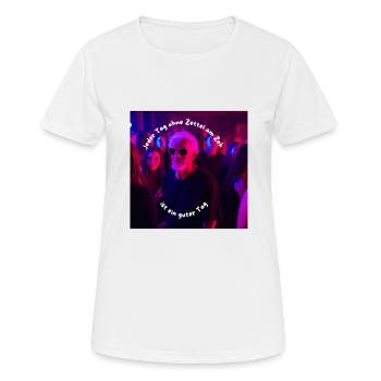 Zeit ist Kostbar - Frauen T-Shirt atmungsaktiv - Weiß - Vorne - AI Model Female 172 dark (172cm)