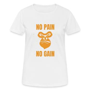 No Pain No Gain - Women's Breathable T-Shirt - white - Front - AI Model Female 172 dark (172cm)