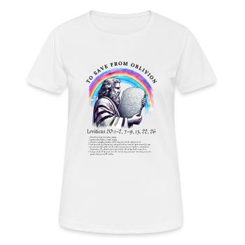 Um vor dem Vergessen zu retten - Frauen T-Shirt atmungsaktiv - Weiß - Vorne - AI Model Female 172 dark (172cm)