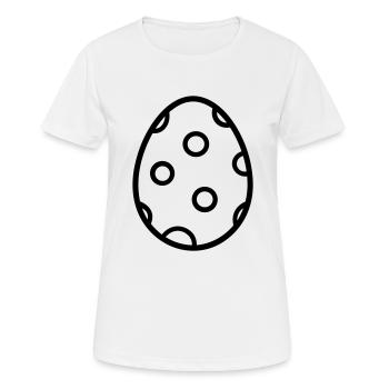Oeuf de Pâques - T-shirt respirant Femme - blanc - Devant - AI Model Female 172 dark (172cm)