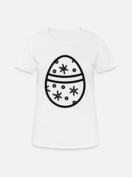 Oeuf de Pâques - T-shirt respirant Femme - blanc