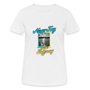 Neuer Tag neue Hoffnung - Frauen T-Shirt atmungsaktiv - Weiß - Vorne - AI Model Female 172 dark (172cm)