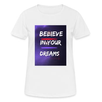 Believe - Women's Breathable T-Shirt - white - Front - AI Model Female 172 dark (172cm)