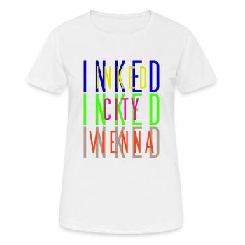 Inked City Vienna tattoo Wien - Women's Breathable T-Shirt - white - Front - AI Model Female 172 dark (172cm)