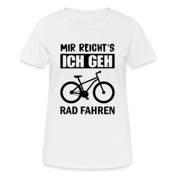 J’en ai assez du vélo - T-shirt respirant Femme - blanc - Devant - AI Model Female 172 dark (172cm)