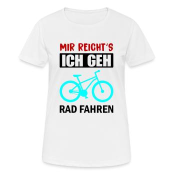J’en ai assez du vélo - T-shirt respirant Femme - blanc - Devant - AI Model Female 172 dark (172cm)