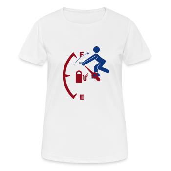 « Chargé de carburant » - T-shirt respirant Femme - blanc - Devant - AI Model Female 172 dark (172cm)
