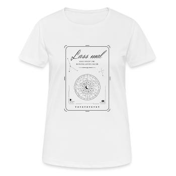Lass mal - Astrologie - Konstellation - Frauen T-Shirt atmungsaktiv - Weiß - Vorne - AI Model Female 172 dark (172cm)