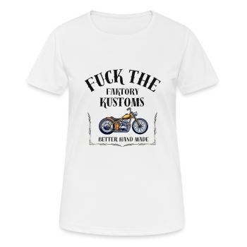 Fuck the Hell 2 - Frauen T-Shirt atmungsaktiv - Weiß - Vorne - AI Model Female 172 dark (172cm)