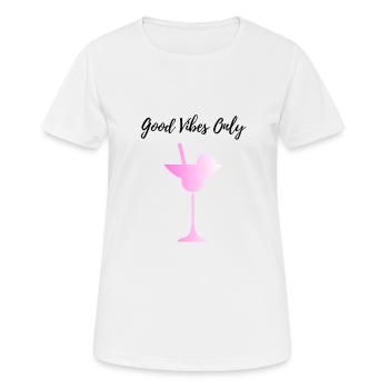 Gute Laune Cocktail - Frauen T-Shirt atmungsaktiv - Weiß - Vorne - AI Model Female 172 dark (172cm)
