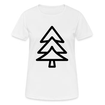 Sapin de Noël - T-shirt respirant Femme - blanc - Devant - AI Model Female 172 dark (172cm)