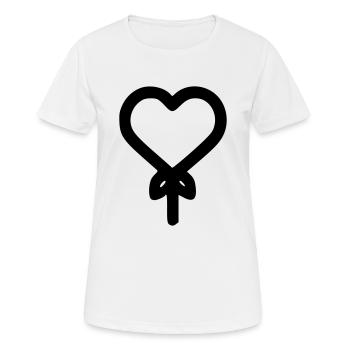 Herz-Ballon - Frauen T-Shirt atmungsaktiv - Weiß - Vorne - AI Model Female 172 dark (172cm)