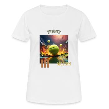 Tennis in Motion - Women's Breathable T-Shirt - white - Front - AI Model Female 172 dark (172cm)