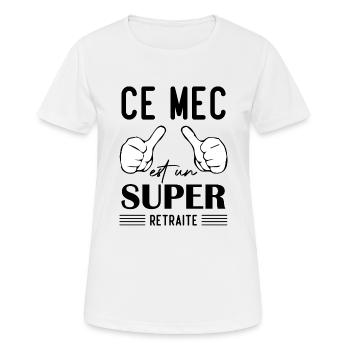This guy is a super retiree - Women's Breathable T-Shirt - white - Front - AI Model Female 172 dark (172cm)
