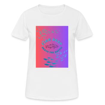 Fisch Tief der Arktis trotzen - Frauen T-Shirt atmungsaktiv - Weiß - Vorne - AI Model Female 172 dark (172cm)