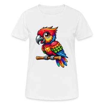 Perroquet - T-shirt respirant Femme - blanc - Devant - AI Model Female 172 dark (172cm)