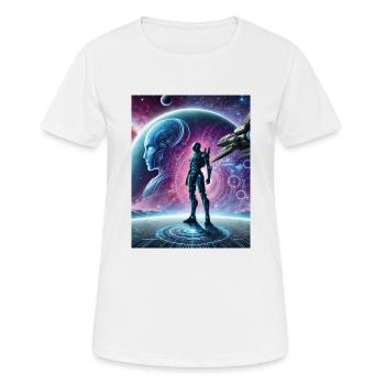 Tech Cosmos - T-shirt respirant Femme - blanc - Devant - AI Model Female 172 dark (172cm)