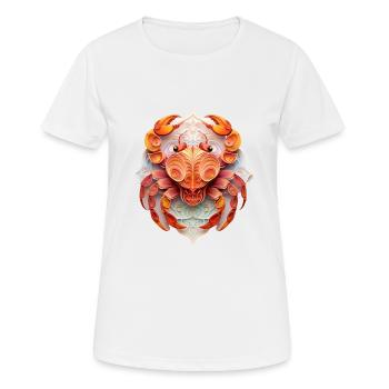 Sternzeichen Krebs - Frauen T-Shirt atmungsaktiv - Weiß - Vorne - AI Model Female 172 dark (172cm)
