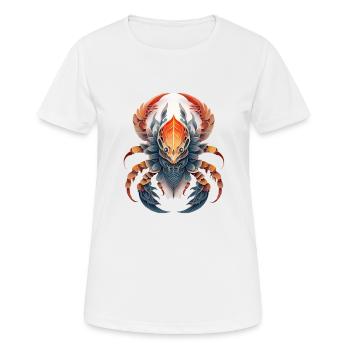 Signe du zodiaque Scorpion - T-shirt respirant Femme - blanc - Devant - AI Model Female 172 dark (172cm)