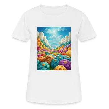 Tricoter sur Heavens Door - T-shirt respirant Femme - blanc - Devant - AI Model Female 172 dark (172cm)