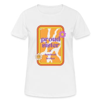 La fière sœur de Brother Bonehead – T-shirt amusant - T-shirt respirant Femme - blanc - Devant - AI Model Female 172 dark (172cm)