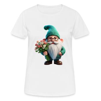 Gartenzwerg Valentinstag - Frauen T-Shirt atmungsaktiv - Weiß - Vorne - AI Model Female 172 dark (172cm)