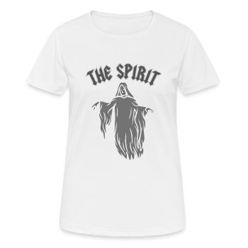 THE SPIRIT - Frauen T-Shirt atmungsaktiv - Weiß - Vorne - AI Model Female 172 dark (172cm)