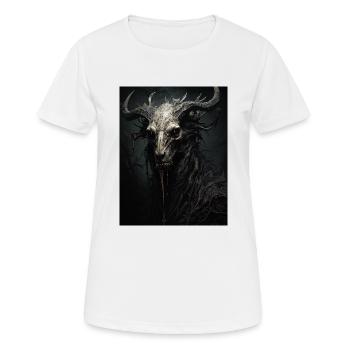 Figure démoniaque avec des cornes - T-shirt respirant Femme - blanc - Devant - AI Model Female 172 dark (172cm)