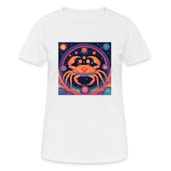 Cancer Cancers Cadeau du zodiaque - T-shirt respirant Femme - blanc - Devant - AI Model Female 172 dark (172cm)
