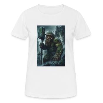 Riese Mythologie Giant Geschenk - Frauen T-Shirt atmungsaktiv - Weiß - Vorne - AI Model Female 172 dark (172cm)