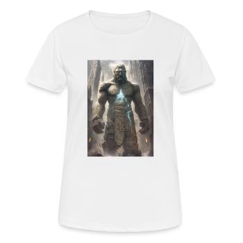 Golem Cadeau du Judaïsme Juif - T-shirt respirant Femme - blanc - Devant - AI Model Female 172 dark (172cm)