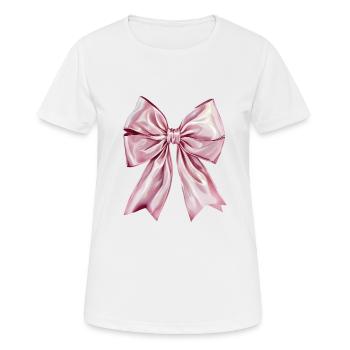 Schleife Band Seide Geschenk - Frauen T-Shirt atmungsaktiv - Weiß - Vorne - AI Model Female 172 dark (172cm)