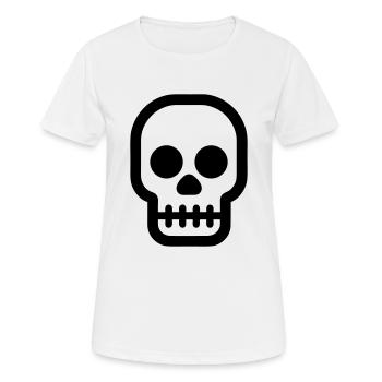 Tête de mort - T-shirt respirant Femme - blanc - Devant - AI Model Female 172 dark (172cm)