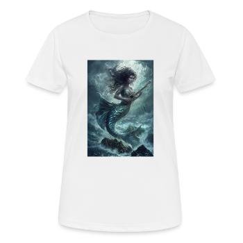 Sirène Mythologie Mythe Cadeau - T-shirt respirant Femme - blanc - Devant - AI Model Female 172 dark (172cm)