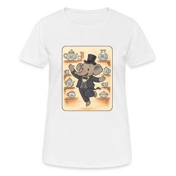 Dancing elephant in china shop - Women's Breathable T-Shirt - white - Front - AI Model Female 172 dark (172cm)