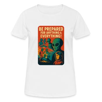 Prepared for anything and everything - Women's Breathable T-Shirt - white - Front - AI Model Female 172 dark (172cm)