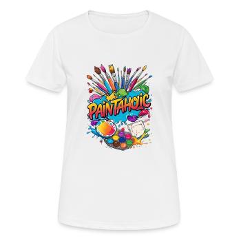 Maler malen Kind Geschenk - Frauen T-Shirt atmungsaktiv - Weiß - Vorne - AI Model Female 172 dark (172cm)