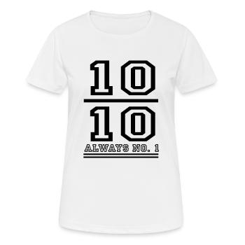Number 10 Jersey Number Soccer Player Soccer - Women's Breathable T-Shirt - white - Front - AI Model Female 172 dark (172cm)
