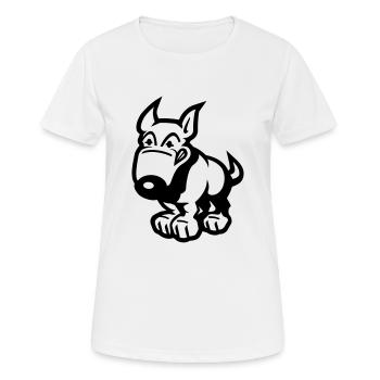 comic_dog - Women's Breathable T-Shirt - white - Front - AI Model Female 172 dark (172cm)