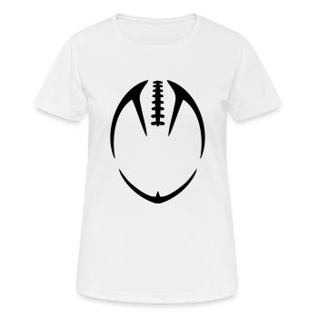 American Football Rücken - Frauen T-Shirt atmungsaktiv - Weiß - Vorne - AI Model Female 172 dark (172cm)